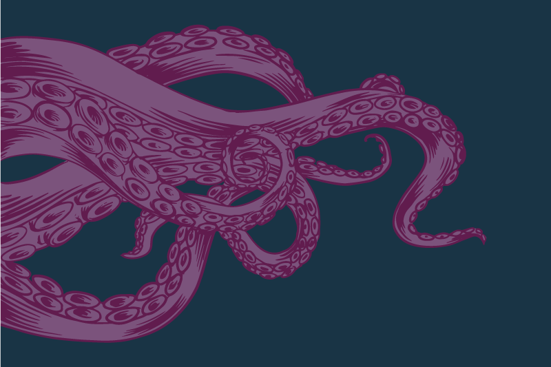 Original placemats octopus tentacle design - TenStickers