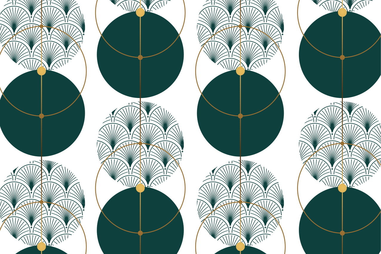 Elegant placemat set with chic geometric design - TenStickers