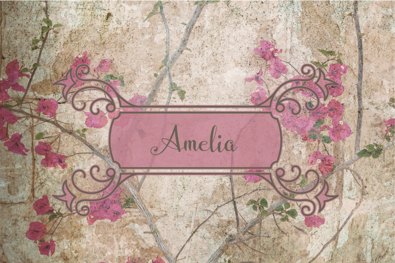 Personalisable placemats personalized botanical design - TenStickers