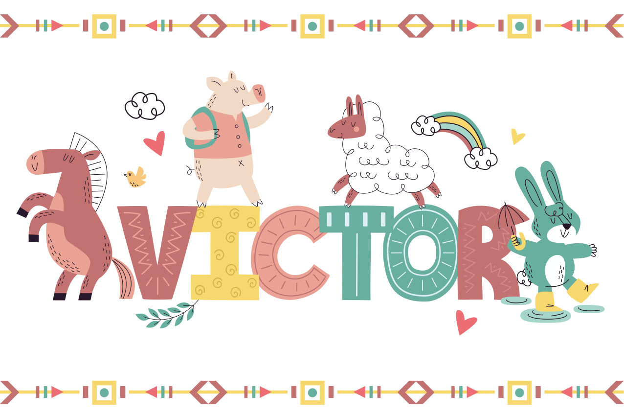 Children placemats with friendly animal friends - TenStickers