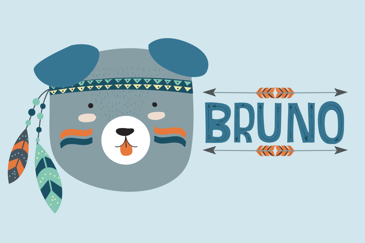 Children placemats cute bear face design - TenStickers