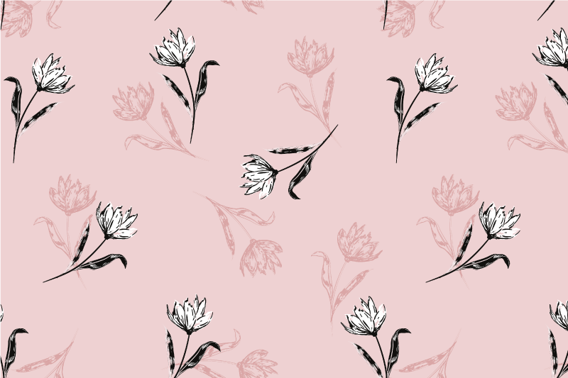 Textured placemats elegant botanical design - TenStickers