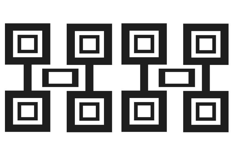 Modern placemats with contemporary square design - TenStickers