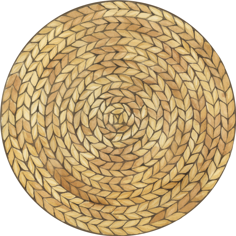 Circular wicker textured placemat  - TenStickers