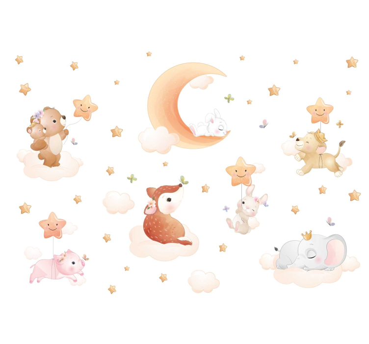 Sweet dreams wall mural nursery - TenStickers