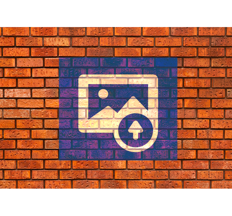 Spanish Flag effect brick mural wallpaper - TenStickers