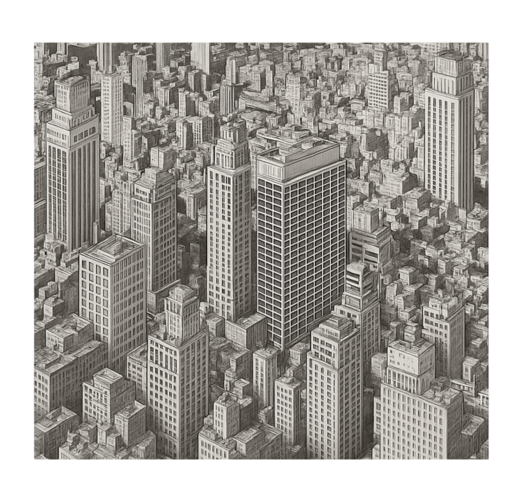 Black and white overview murals for teenage bedrooms - TenStickers