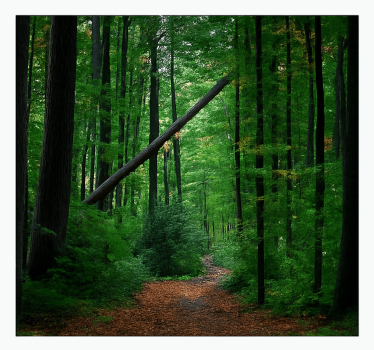 Green forest design wall mural jungle - TenStickers