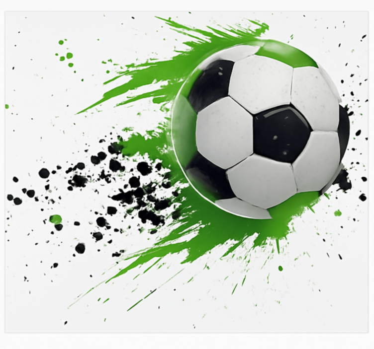Green football ball murals for teenage bedrooms - TenStickers