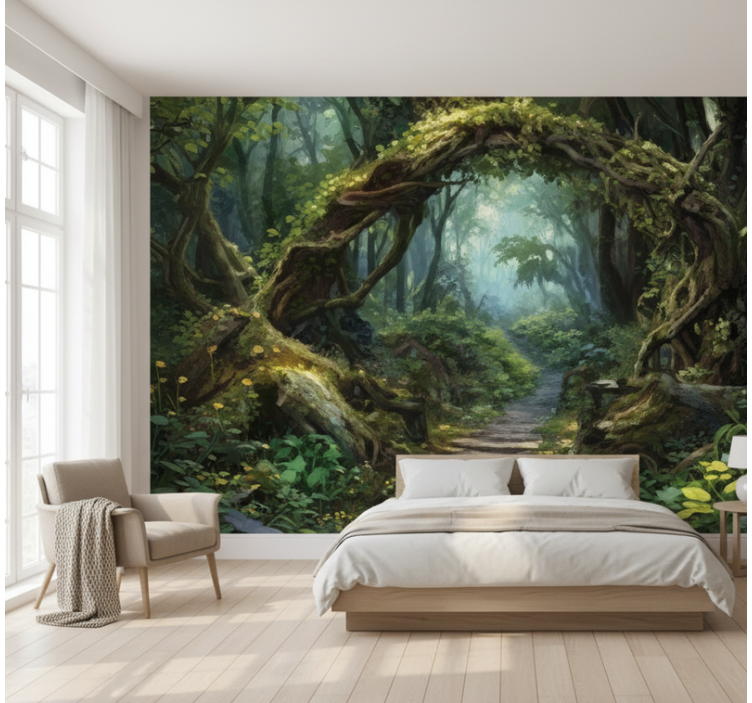 Enchanted forest vintage forest wall mural - TenStickers