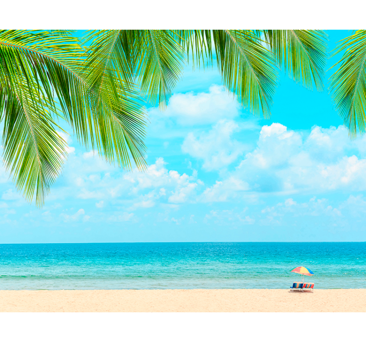 Beach views sea wall mural - TenStickers