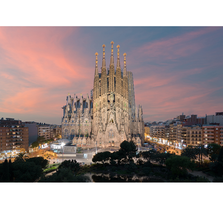 Wall mural barcelona gothic architecture - TenStickers