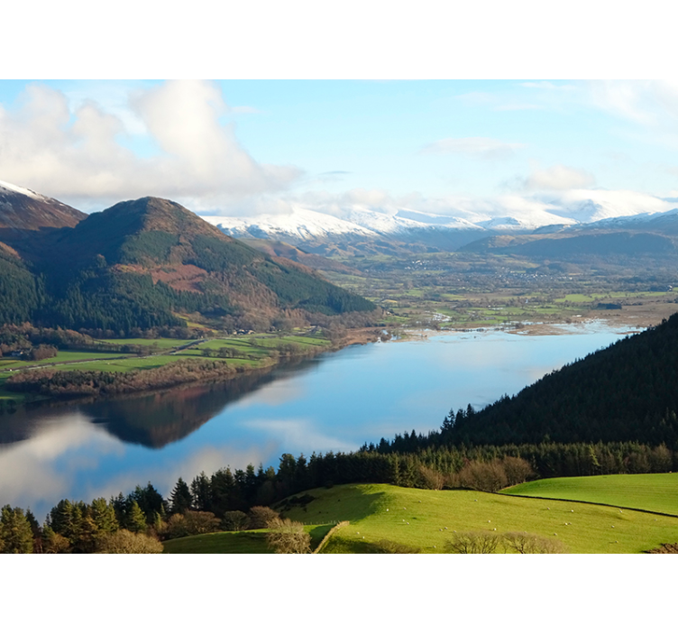 Lake district lake wall mural - TenStickers