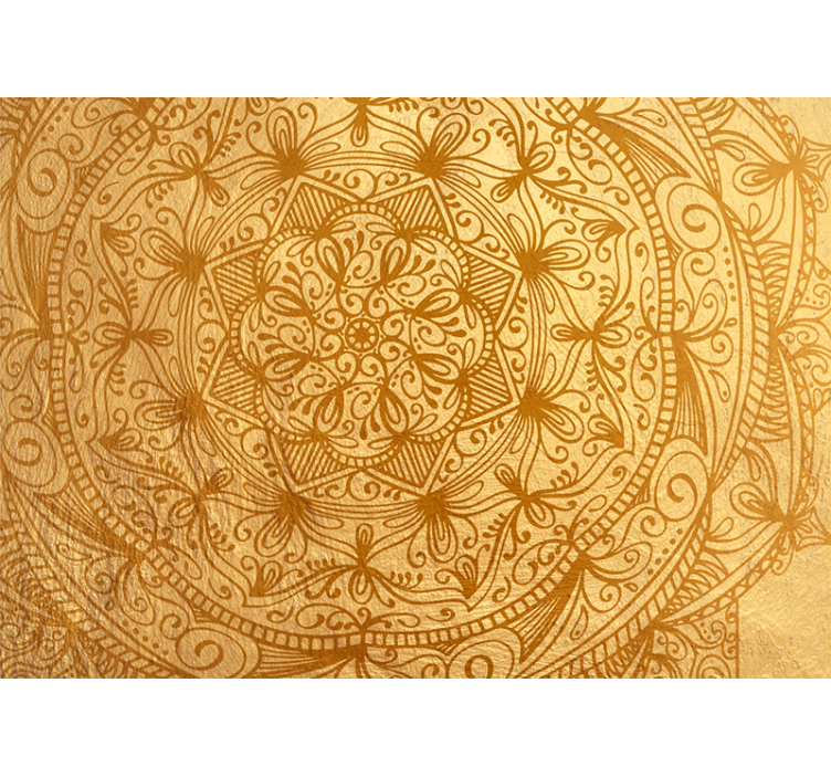 Stunning Golden mandala photomural - TenStickers