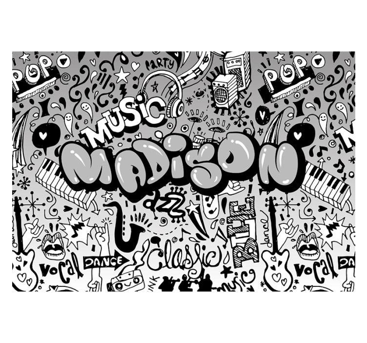 Wall mural music musical design - TenStickers