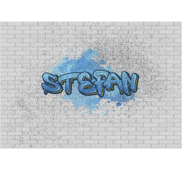 Blue Graffiti custom wall mural - TenStickers
