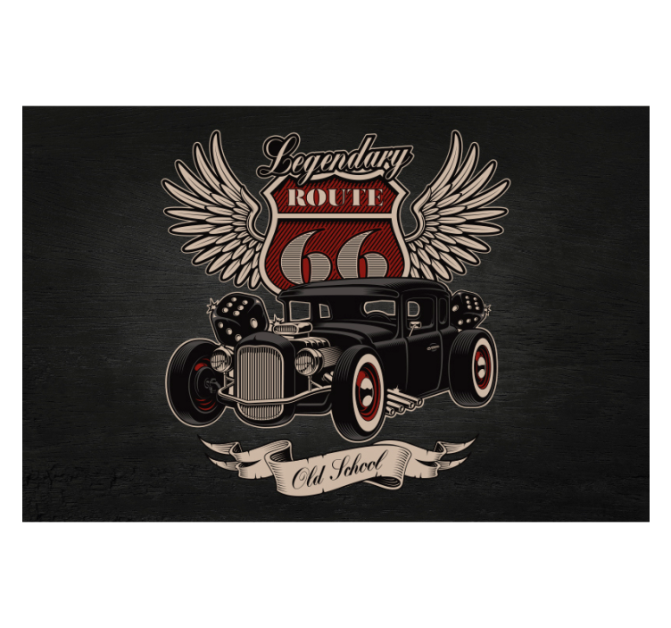 Service route car wall mural - TenStickers