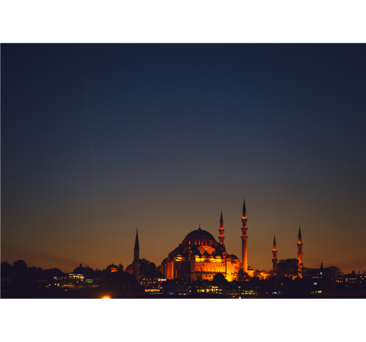 Other wall mural city sultan ahmet mosque at dusk - TenStickers