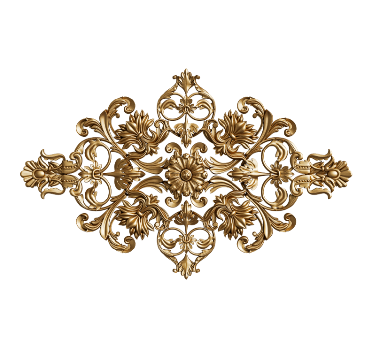 Wall mural classic art ornate floral design - TenStickers