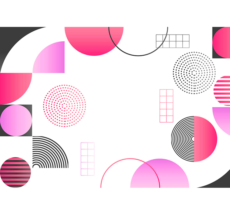 Geometric Shapes Design abstract mural wallpaper - TenStickers