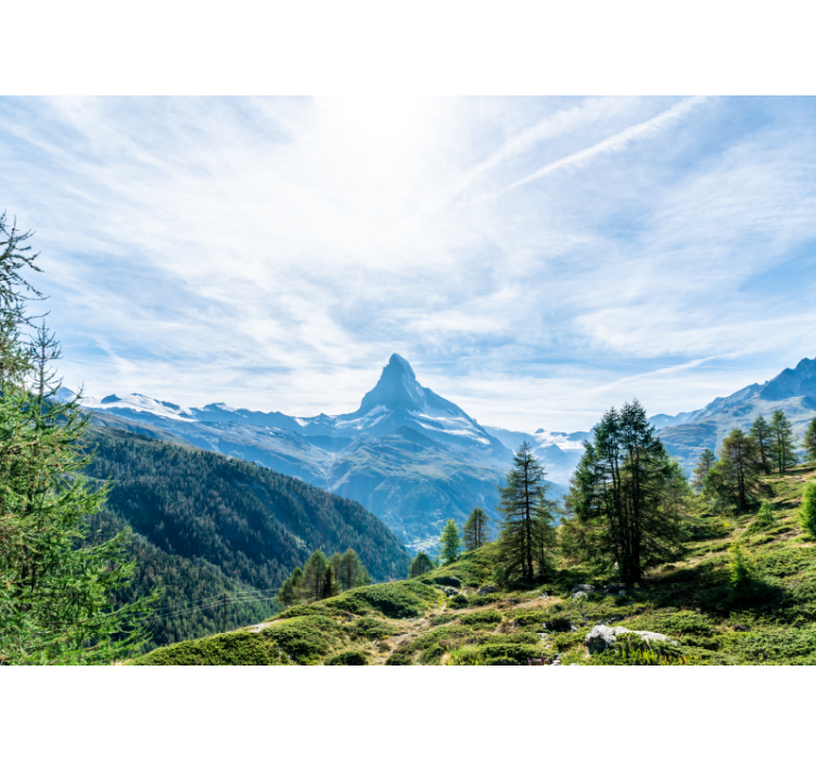 Majestic mountain summit mountain wall mural - TenStickers