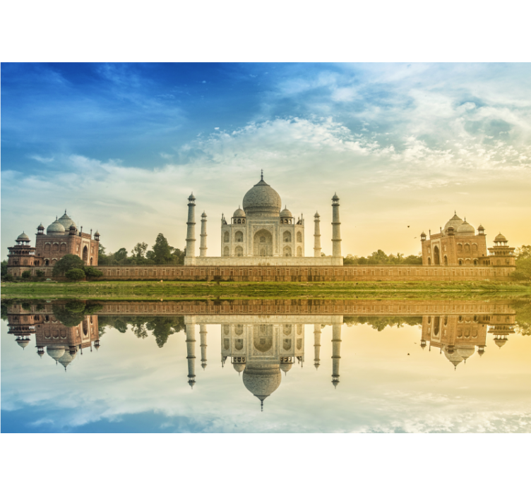Wall mural city taj mahal reflection - TenStickers