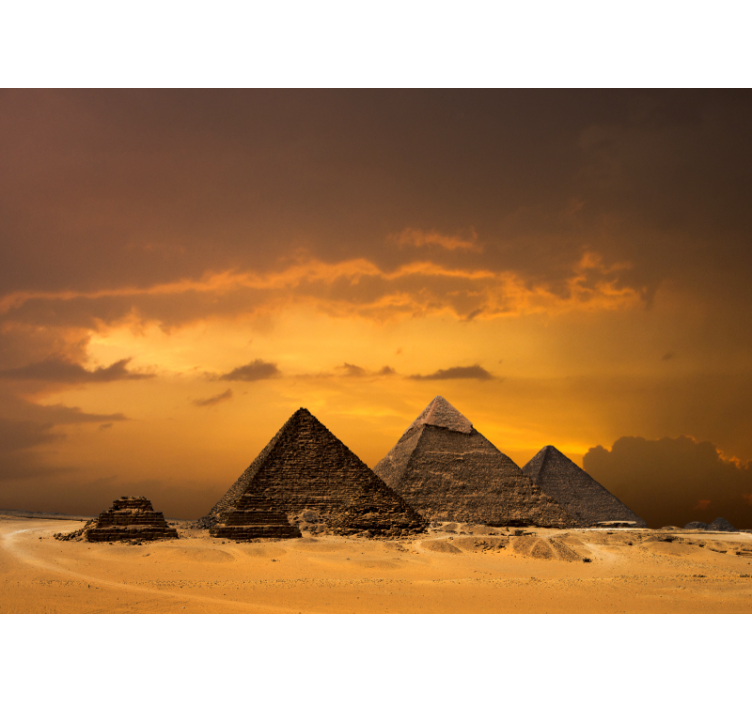 Egyptian Pyramids Sunset wall mural city - TenStickers