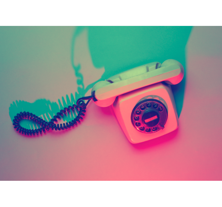 Retro Telephone Design urban art wall mural - TenStickers