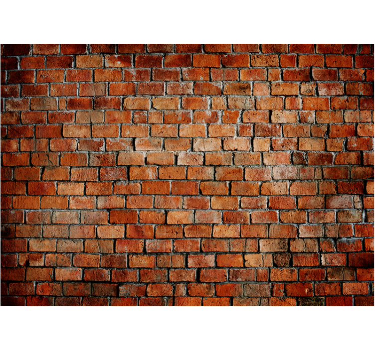 Weathered brick brick wall mural - TenStickers