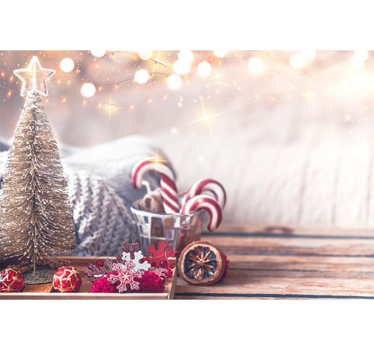 Joyful Holiday Spirit wall mural christmas - TenStickers