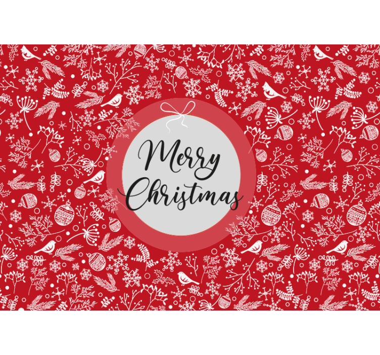 Festive Holiday Wishes wall mural christmas - TenStickers