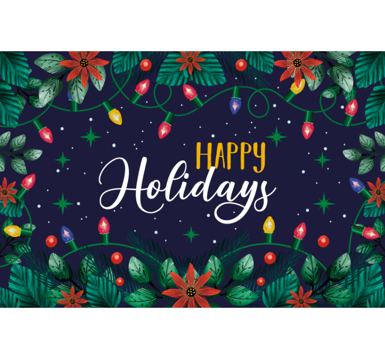 Festive Holiday Greetings wall mural christmas - TenStickers