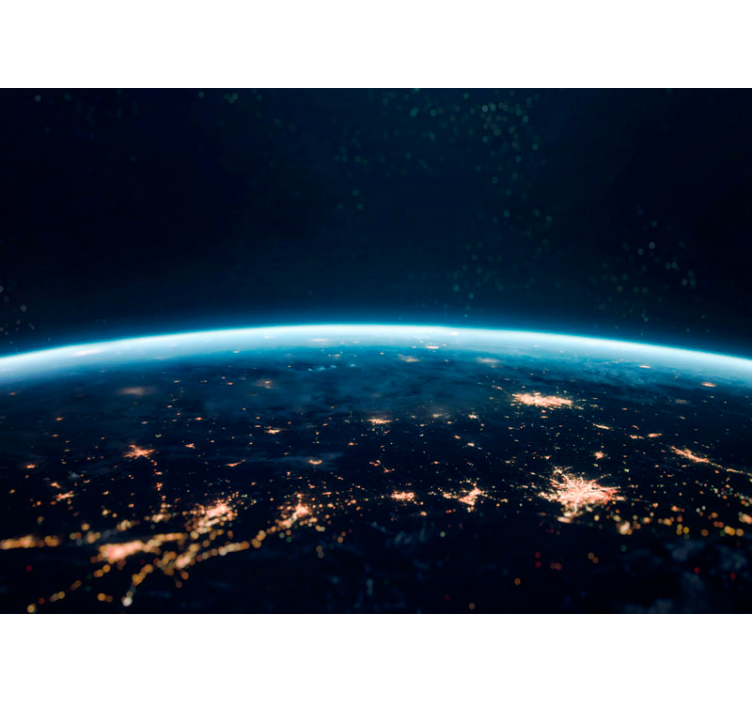 Space wall mural earth viewed from space - TenStickers