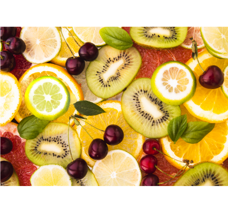 Flowers wall mural sliced citrus medley - TenStickers