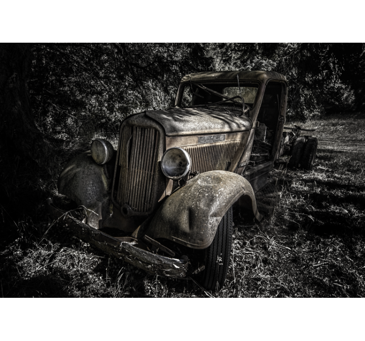 Wall mural old and worn vehicle Car wall mural - TenStickers