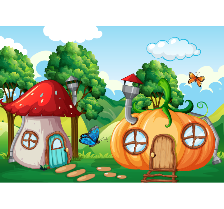 Wall mural fantasy fairy tale landscape - TenStickers
