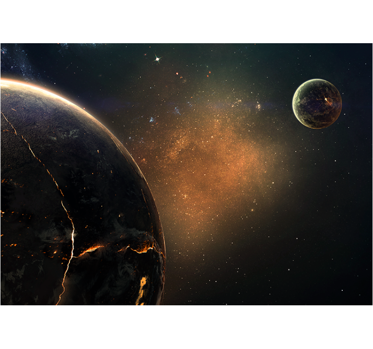Galactic Planetary View space wall mural - TenStickers