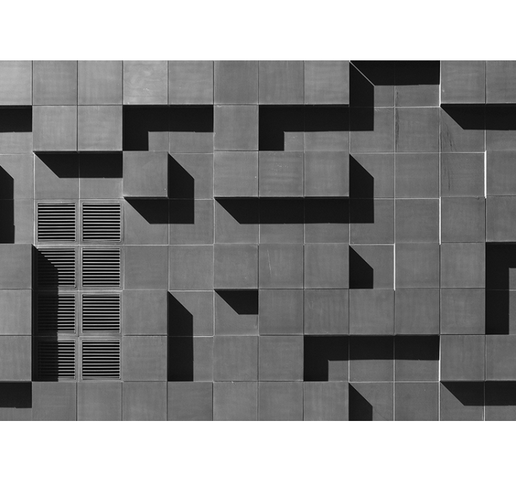 Geometric Shadow Play wall mural pattern - TenStickers