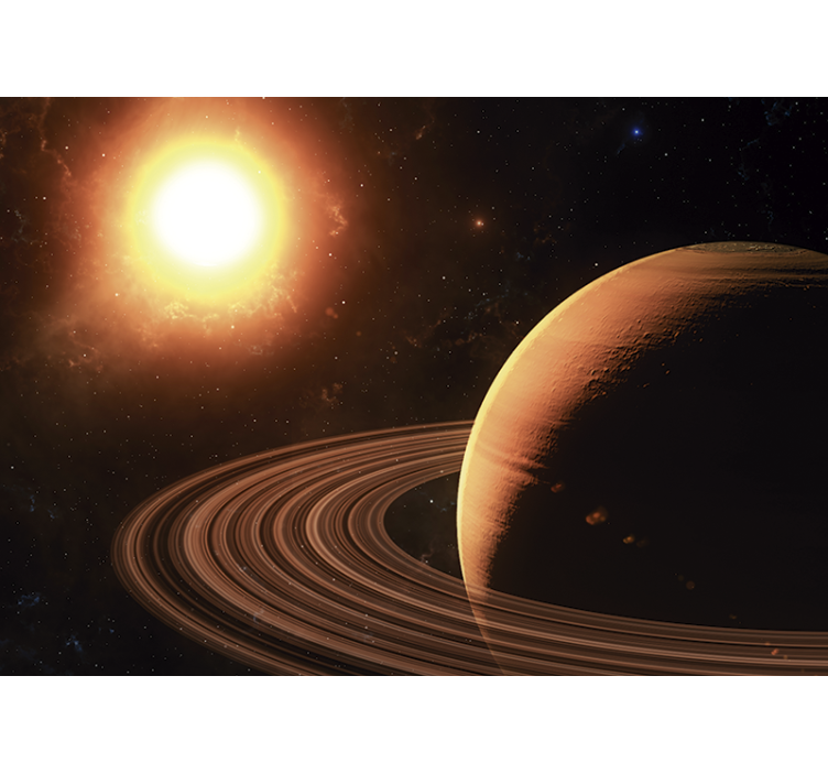 Planetary System Scene space wall mural - TenStickers