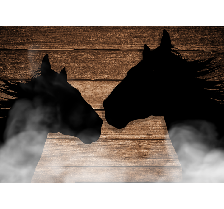 Horse Silhouette Encounter wall mural animals - TenStickers