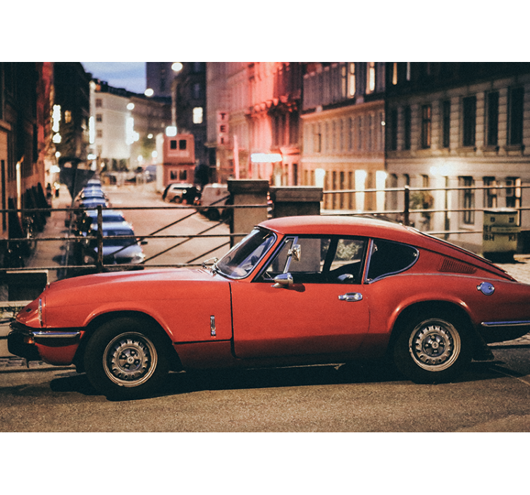 Timeless Crimson Automobile automotive wall murals - TenStickers