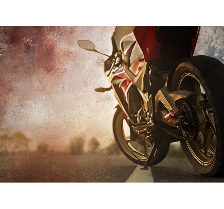 Motorbike Road View automotive wall murals - TenStickers