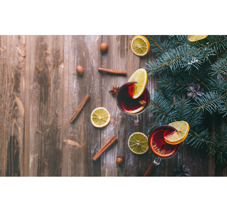 Wall mural christmas mulled wine display - TenStickers