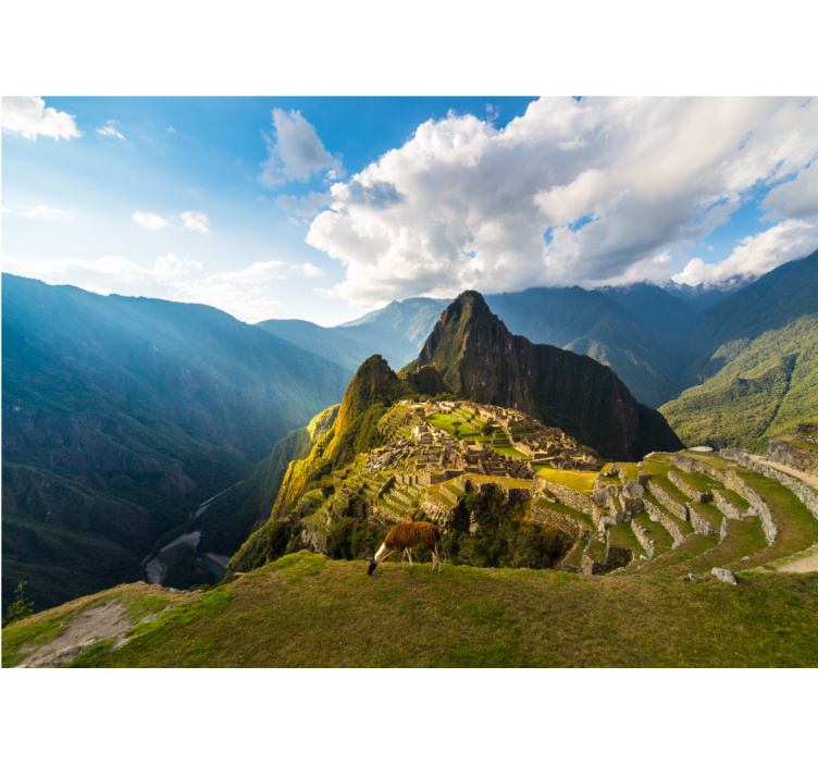 Landscape wall mural machu picchu view - TenStickers