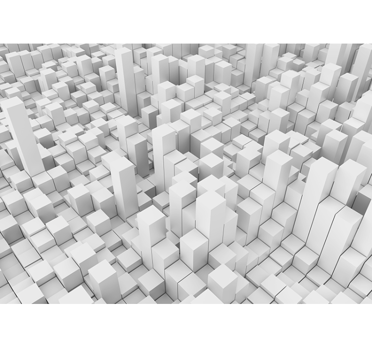 Geometric Mono Structures abstract mural wallpaper - TenStickers