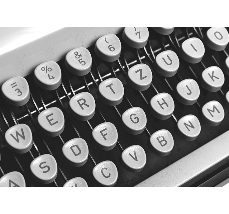 Vintage Typewriter Keys wall mural painting - TenStickers