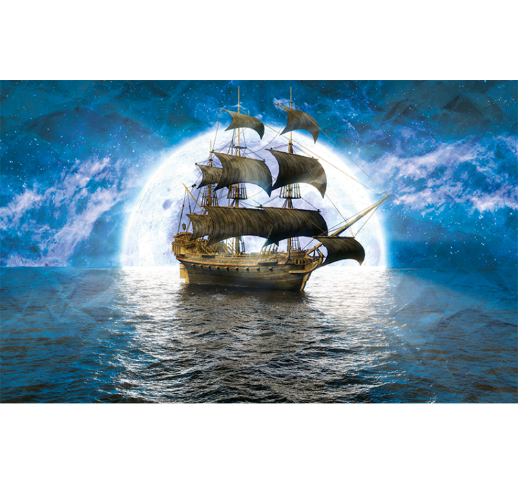 Wall mural fantasy adventure ship voyage - TenStickers