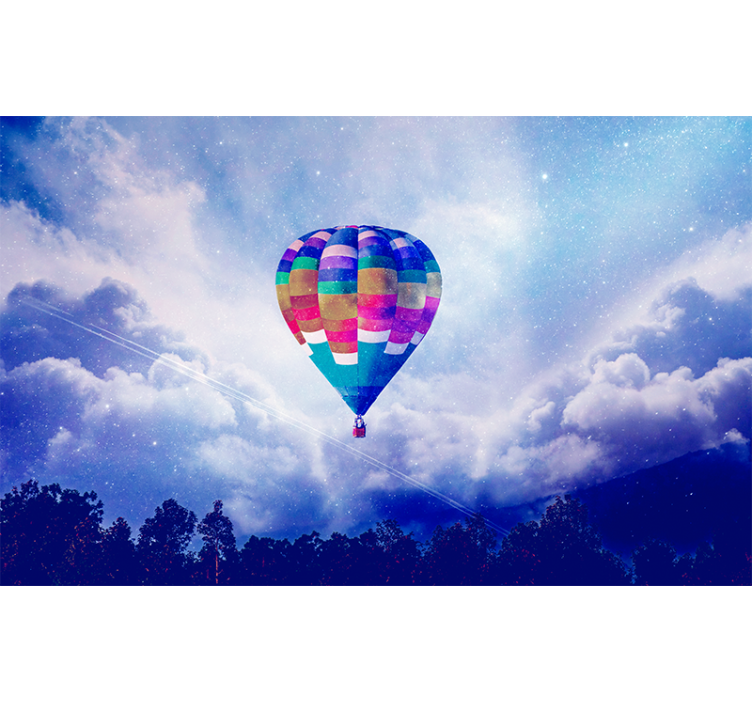 Colorful Hot Air Balloon sky mural wallpaper - TenStickers