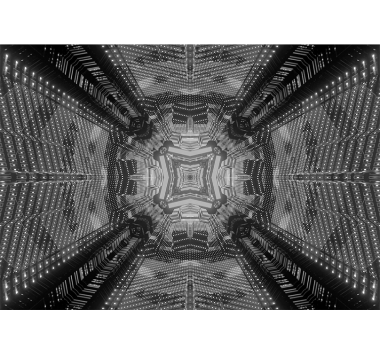 Abstract mural wallpaper with intricate geometric designs - TenStickers