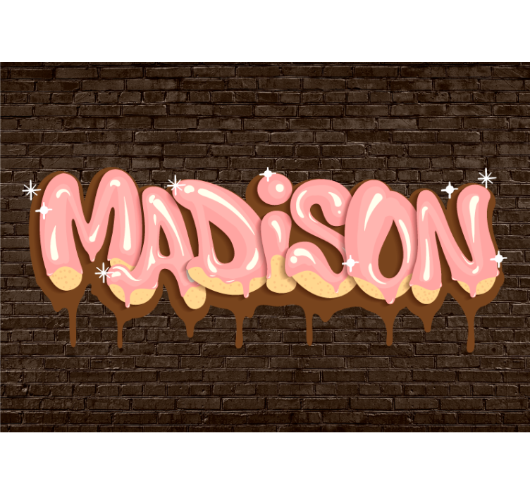 Urban art wall mural custom name sweet treat - TenStickers